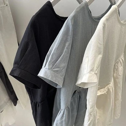 Stijlvolle Katoenen en Linnen Poppenblouse voor een Modieuze Zomerlook!