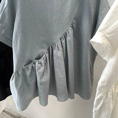 Stijlvolle Katoenen en Linnen Poppenblouse voor een Modieuze Zomerlook!