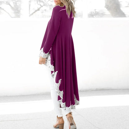 Elegante Pullover Jurk met Onregelmatige Zoom