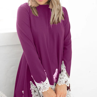 Elegante Pullover Jurk met Onregelmatige Zoom