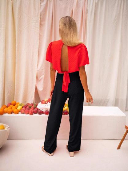 Dames Cropped Blouse Lichtgewicht Comfortabele Pasvorm