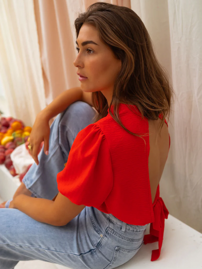 Dames Cropped Blouse Lichtgewicht Comfortabele Pasvorm