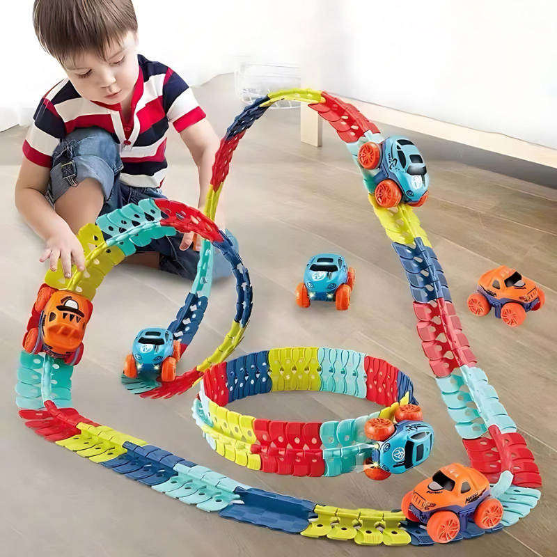 Magnetische Autobaan Speelset met Voertuigen - Mode Vibes