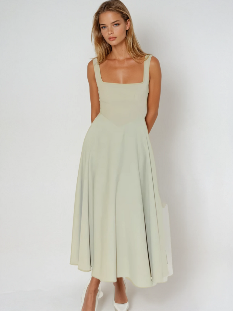 Dames Midi-jurk Elegant Italiaanse Stijl - Mode Vibes
