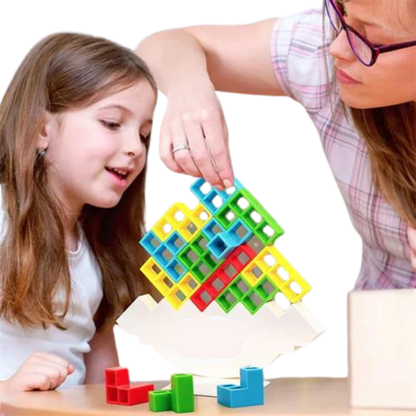 Houten Stapelspeelset voor Kinderen met Blokken - Mode Vibes