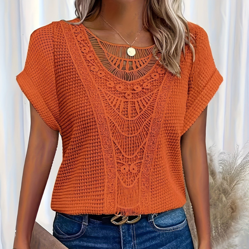 Gehaakte Top Katoen Mix Bohemian Stijl