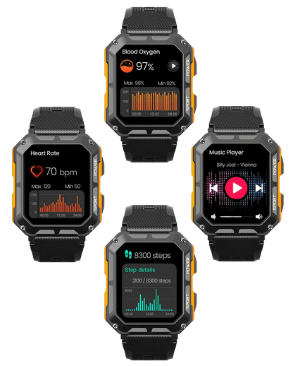 Smartwatch met Hartslagmeter en Stappenteller Robuust