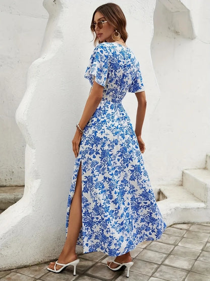 BohoChic Essence Verleidelijke V-hals Bohemian Jurk