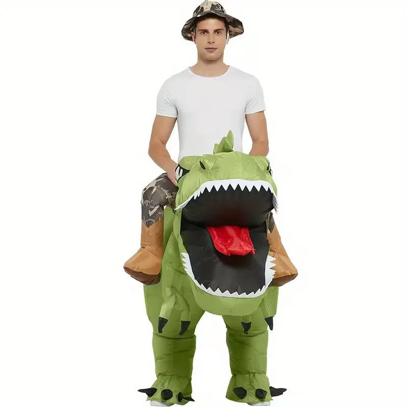 T-Rex Kostuum Opblaasbaar voor Carnaval en Feesten - Mode Vibes