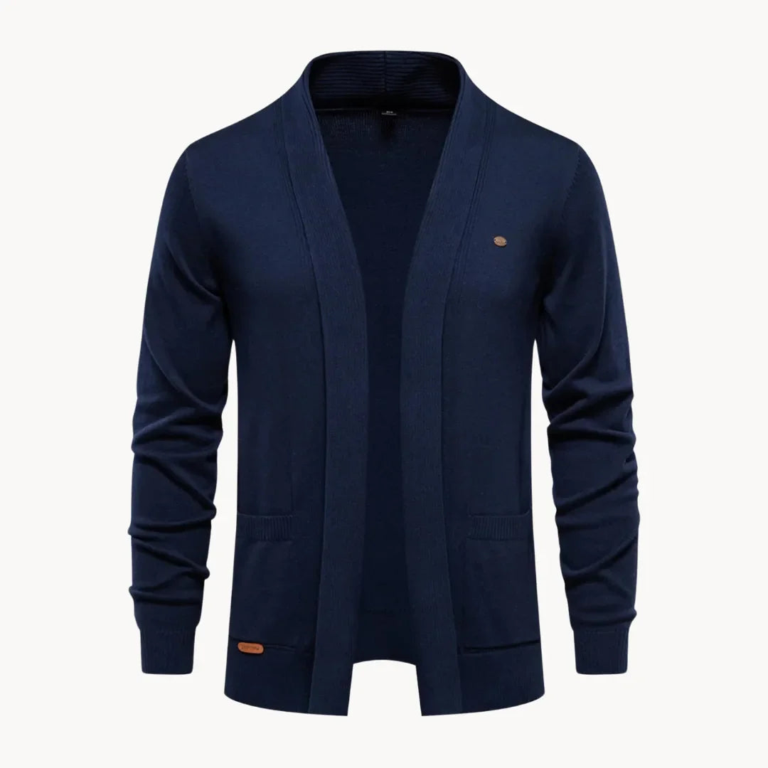 Open cardigan met v-hals en lange mouwen