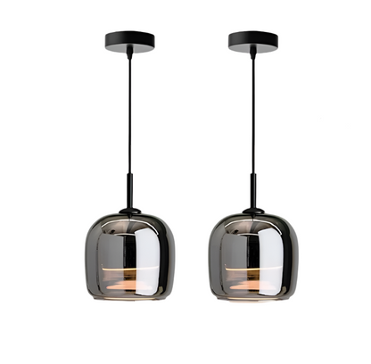 Orelia | Pendant Light | Black Glass