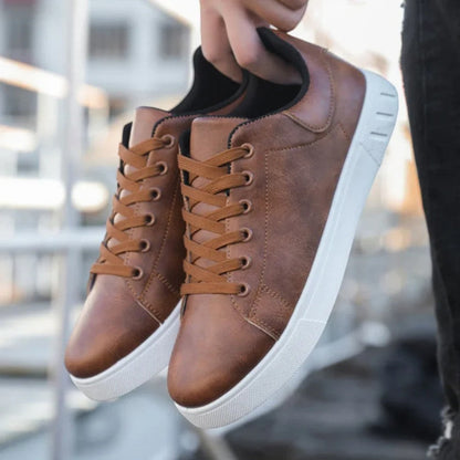 Orthopedische leren sneakers voor heren met casual comfort 4