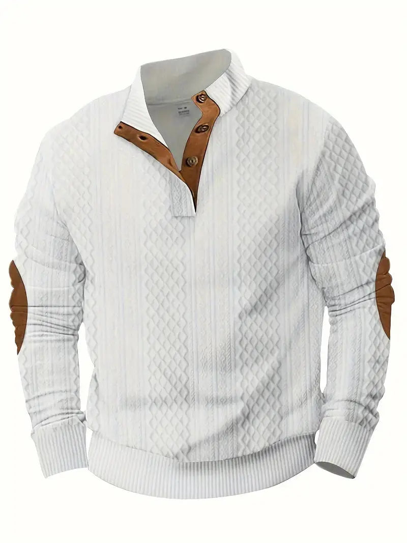 Heren Outdoor Trui Gebreid met Patches Logan