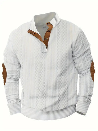 Heren Outdoor Trui Gebreid met Patches Logan
