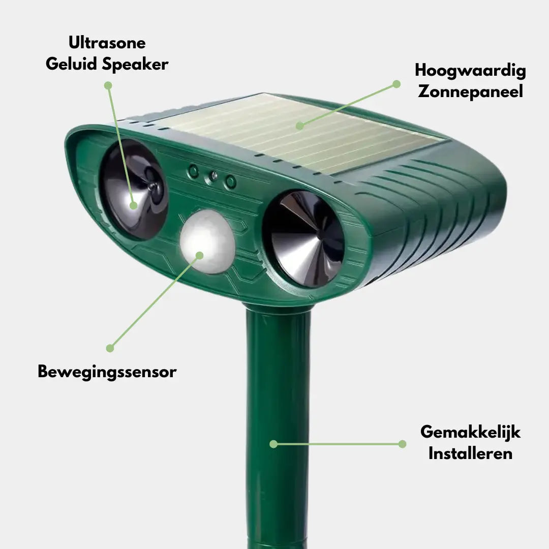 Zonne-energie Kattenverjager Ultrasonisch Dierverjager