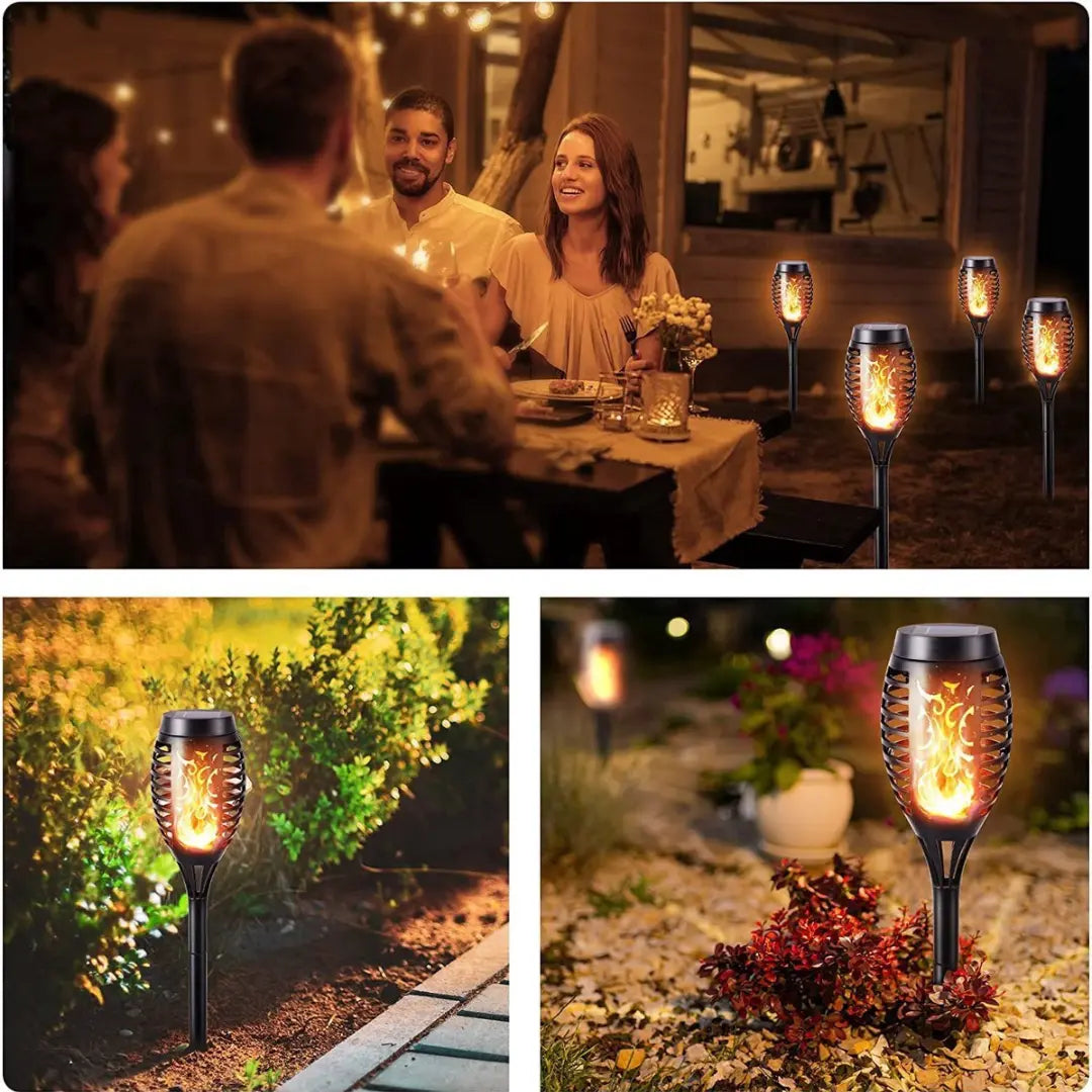 Zonne-energie LED Fakkels SolarFlame Waterdicht