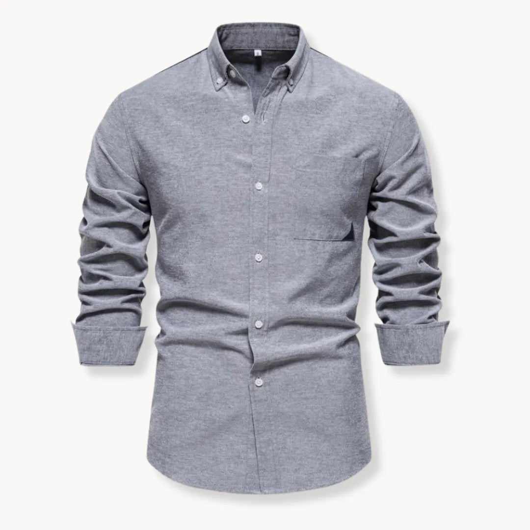 Mannen Overhemd Button-Down Kraag met Borstzak - Mode Vibes