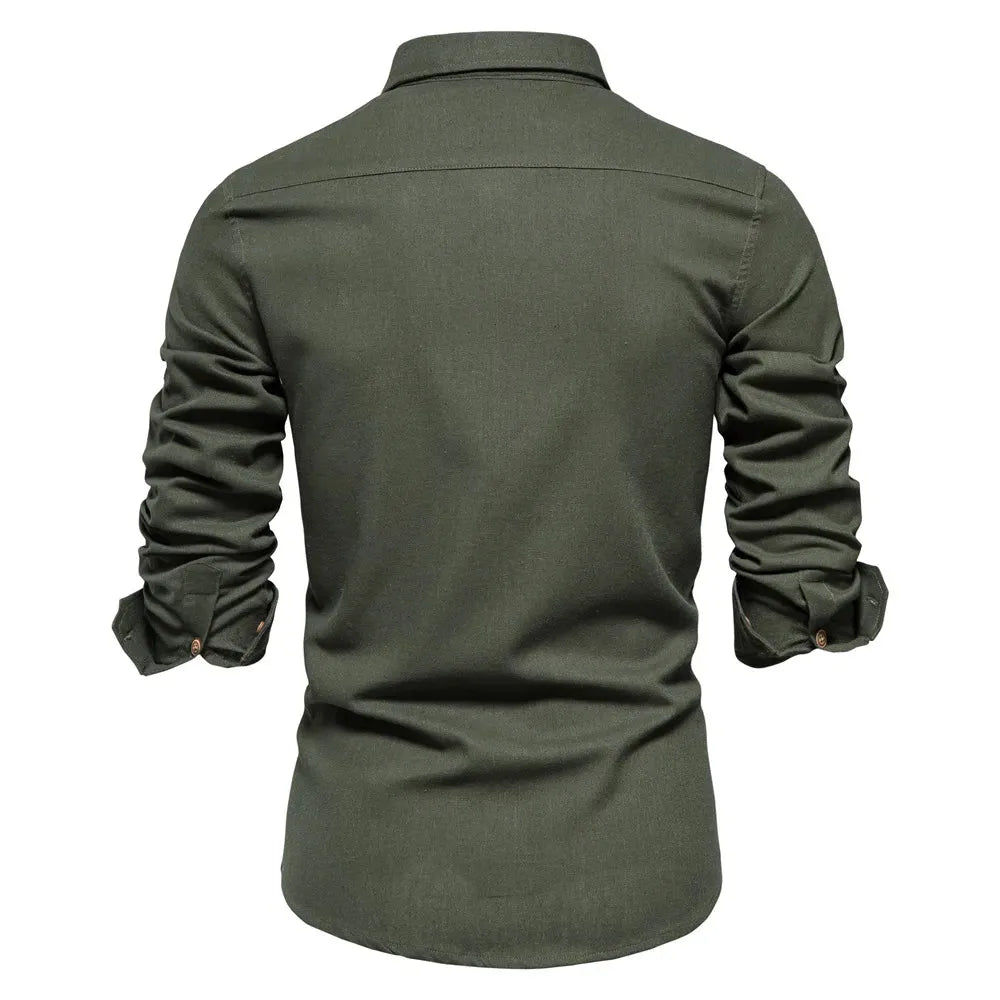 Overhemd met button-down kraag en borstzak