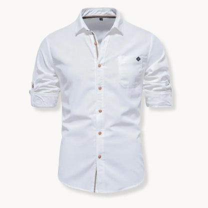 Overhemd met button-down kraag en borstzak