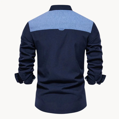 Overhemd met button-down kraag en borstzak