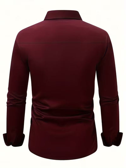 Overhemd met geometrisch patroon en slim fit