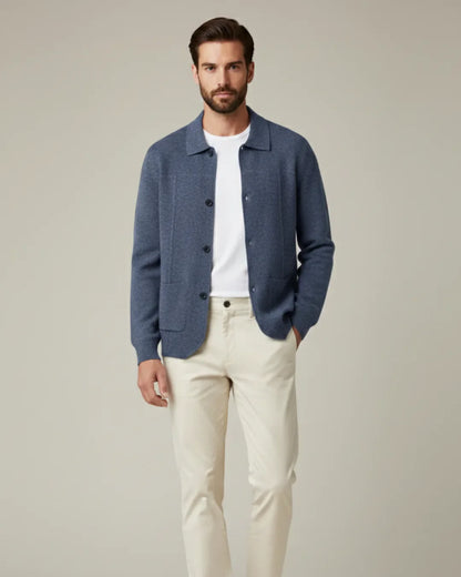 Overhemd van 100% cashmere met knoopsluiting