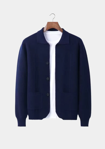 Overhemd van 100% cashmere met knoopsluiting