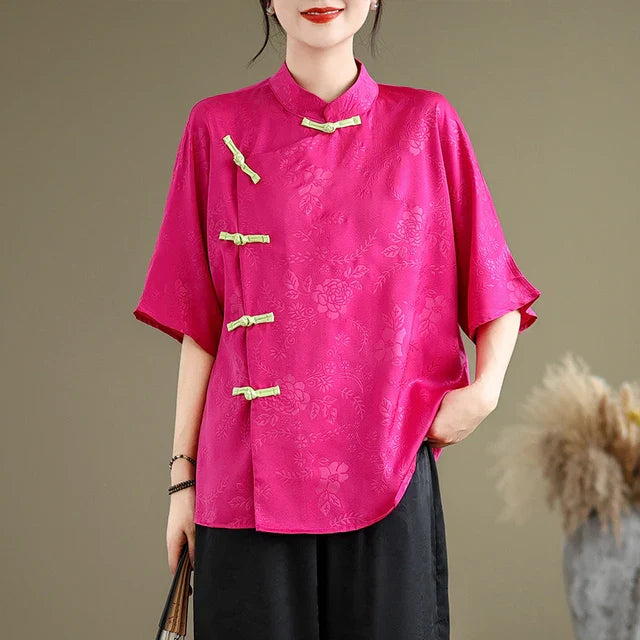 Zomerse Elegantie Bloemen Blouse
