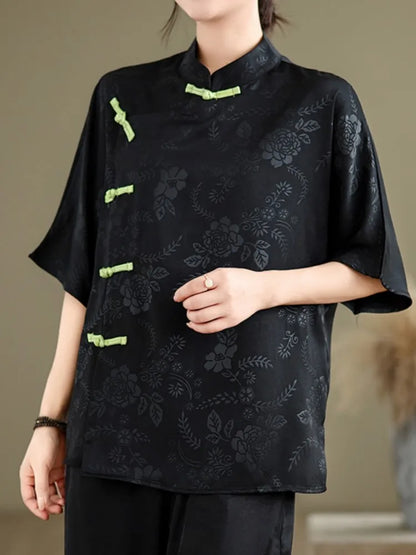Zomerse Elegantie Bloemen Blouse