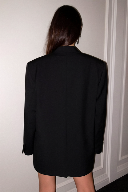Oversized lange blazer met reverskraag