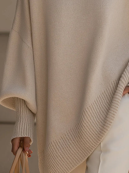 Oversized trui met ribgebreide afwerking
