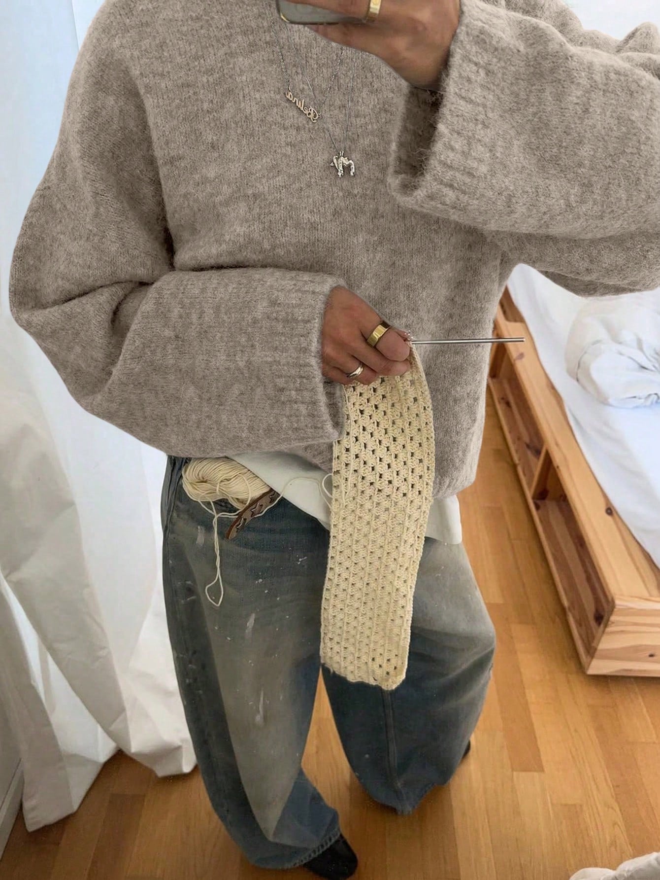 Oversized Trui Ronde Hals Lange Mouwen Zacht en Warm - Mode Vibes