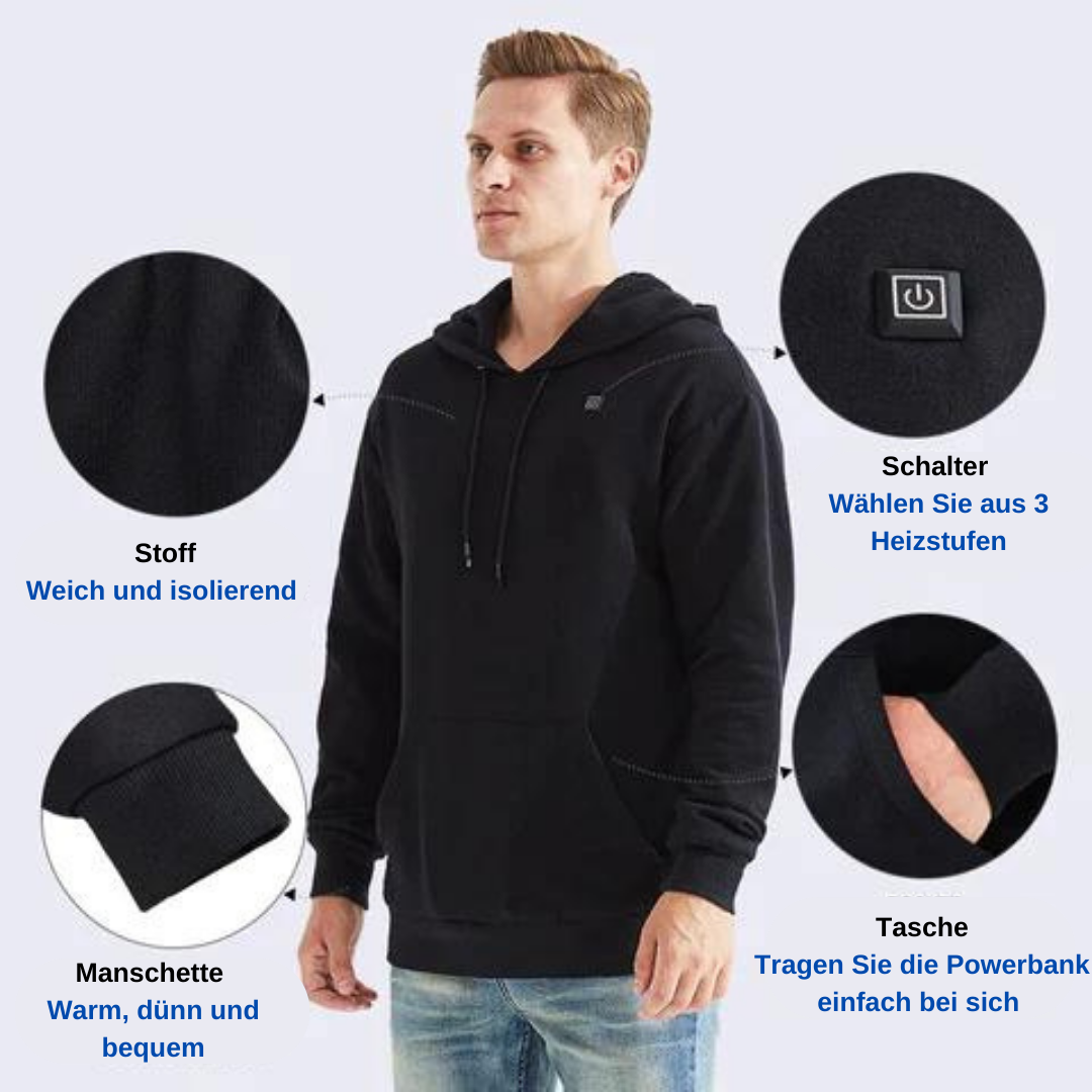 Verwarmde Hoodie Unisex Therma Isolatie