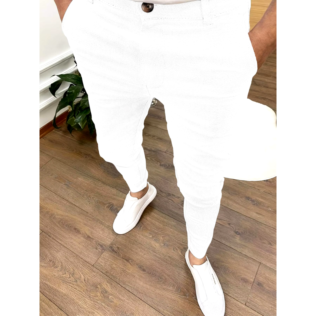 Siem Heren Chino Jogger Slim Fit Comfortabele Broek