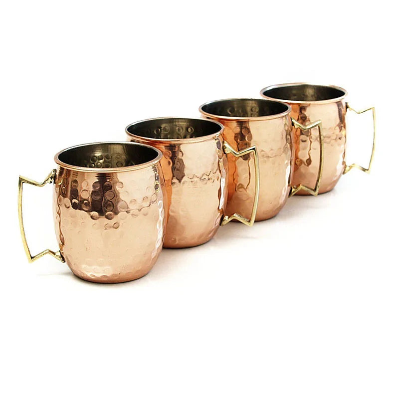 Koperen Mok Set Gehamerd Uniek Design