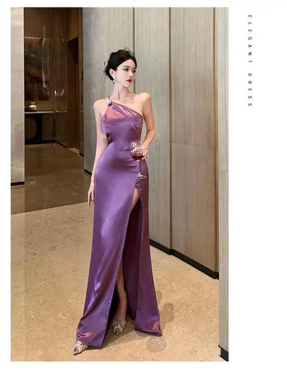 Paarse Prom Jurk van Eleganza Coutur