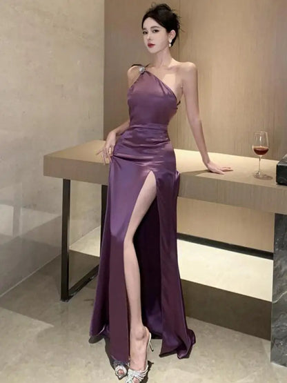 Paarse Prom Jurk van Eleganza Coutur