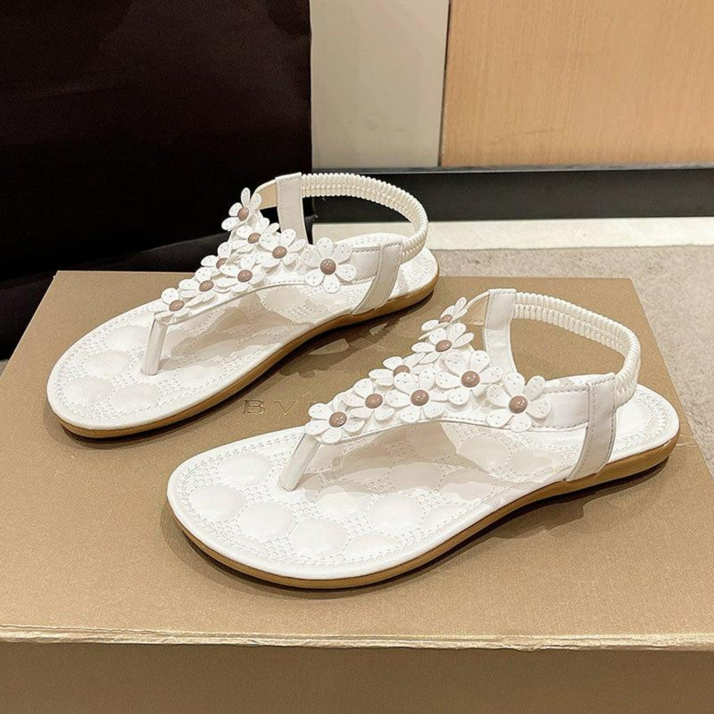 GlamourBloom Bloemen Comfort Sandalen