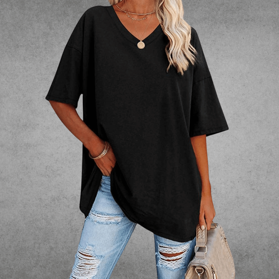 Paloma | Ademend en casual T-shirt met V-hals 0