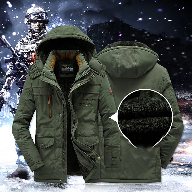 Waterdichte Parka Jas voor Heren met Capuchon en Bescherming - Mode Vibes