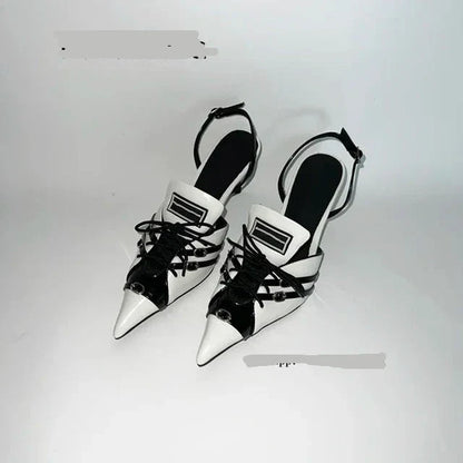 Patchwork Sandalen met Hak - De Perfecte Mix van Stijl en Comfort!