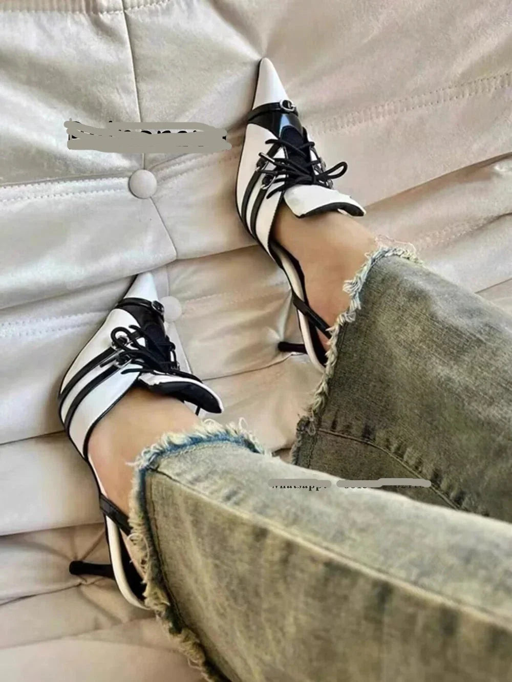 Patchwork Sandalen met Hak - De Perfecte Mix van Stijl en Comfort!