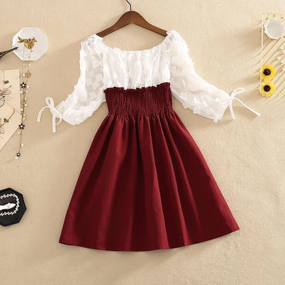 Angelique Elastische Hoge Taille Chiffon Jurken Voor Vrouwen Zomer