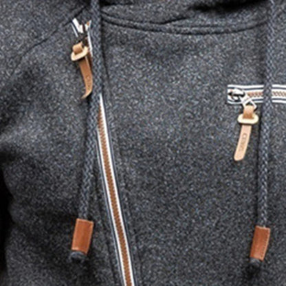Comfortabele Hoodie met Ritssluiting Zwart
