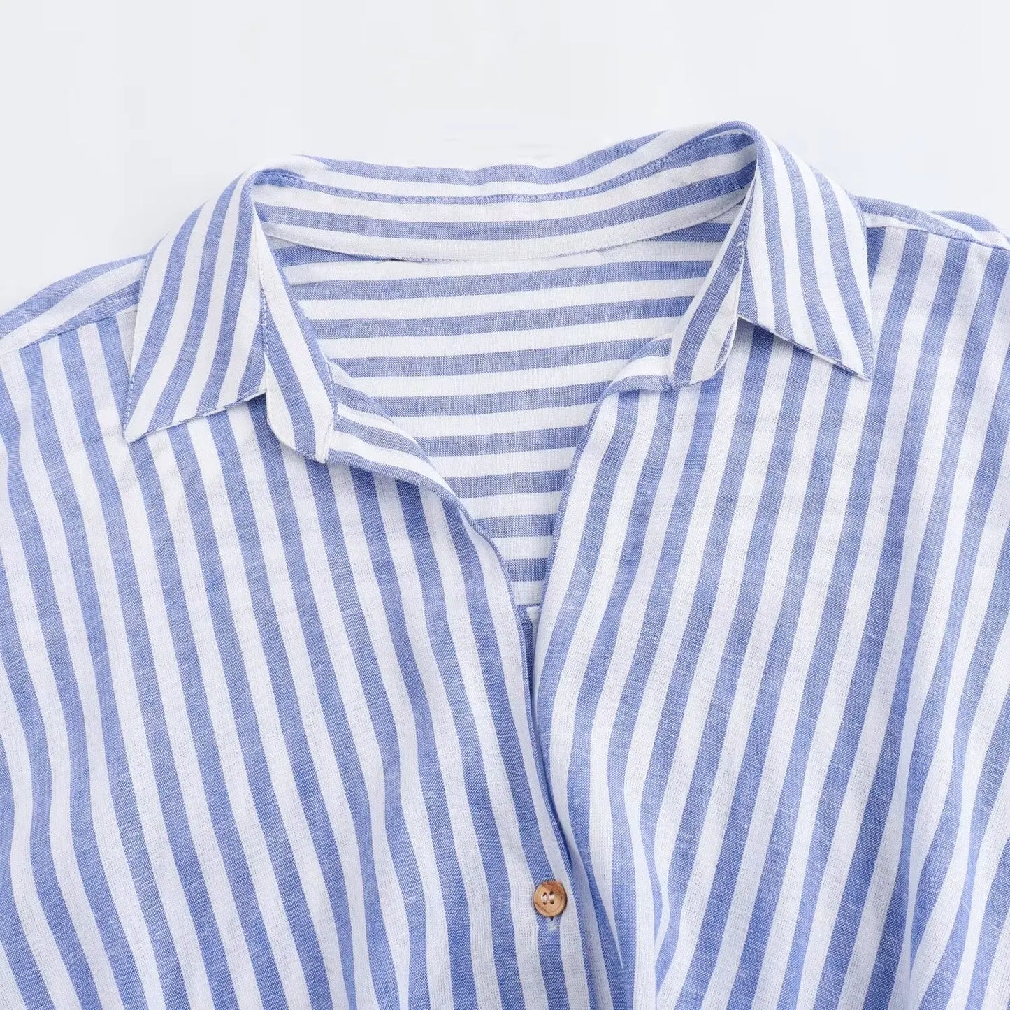 ZomerGloed Blauw Gestreepte Shirt