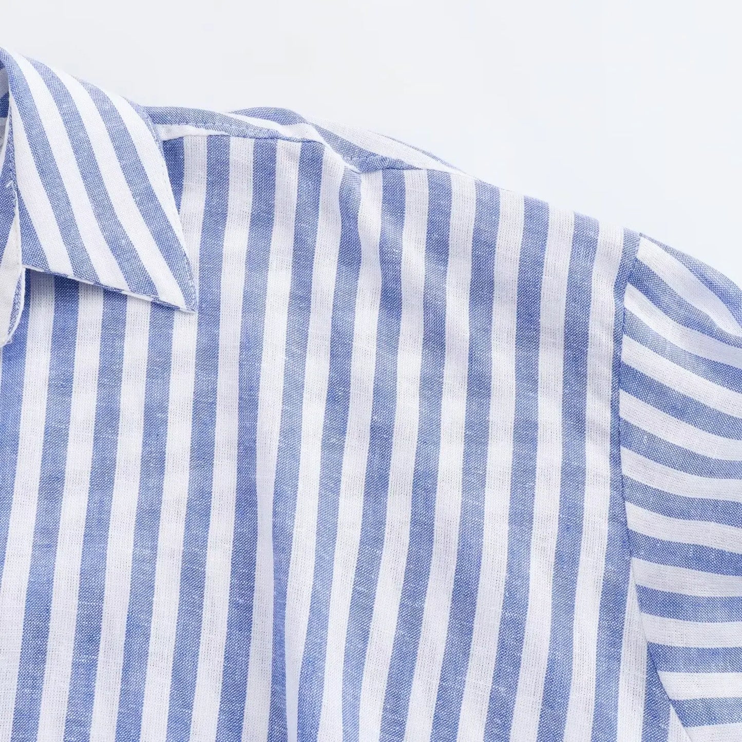 ZomerGloed Blauw Gestreepte Shirt
