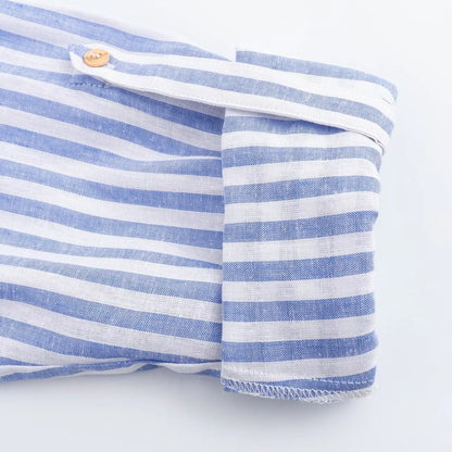 ZomerGloed Blauw Gestreepte Shirt