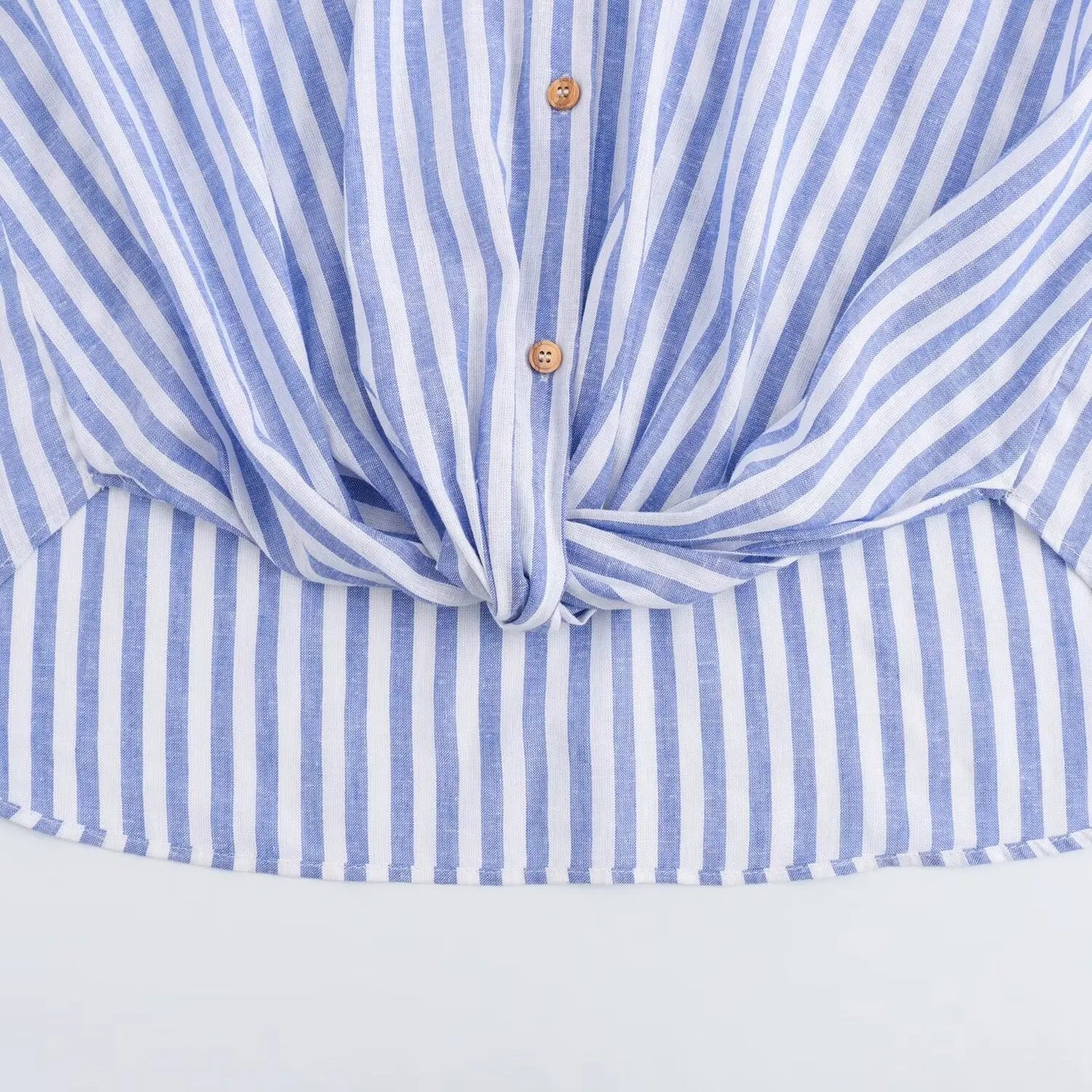 ZomerGloed Blauw Gestreepte Shirt