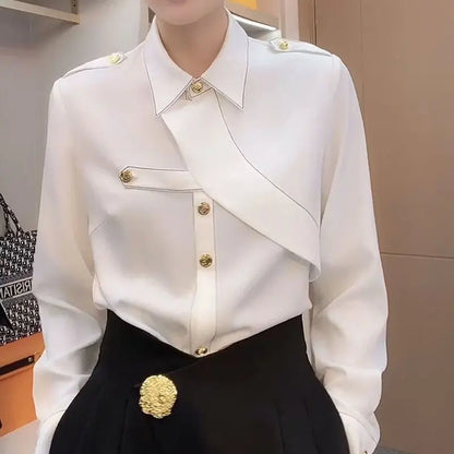Elegance Envy Asymmetrische Blouse