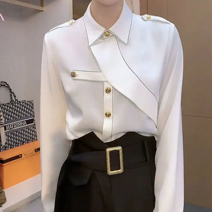 Elegance Envy Asymmetrische Blouse